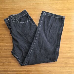 Polar Skate Co. Big Boy Jeans Black Denim Skater Wide Leg Baggy W/ Flaws
